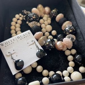 White House Black Market set Necklace & Earrings bonus bracelet free with set